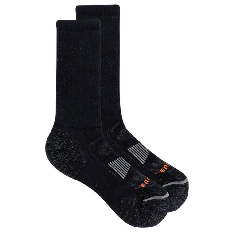 Merrell Mens Zoned Hiking Crew Socks / Black